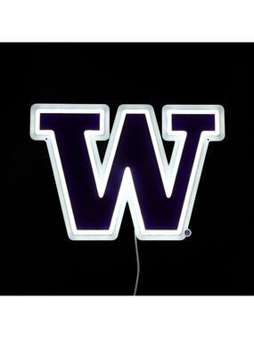 NCAA Washington Huskies LED Neon Sign - 15" x 10.47" - Ideal for Fans & Decor